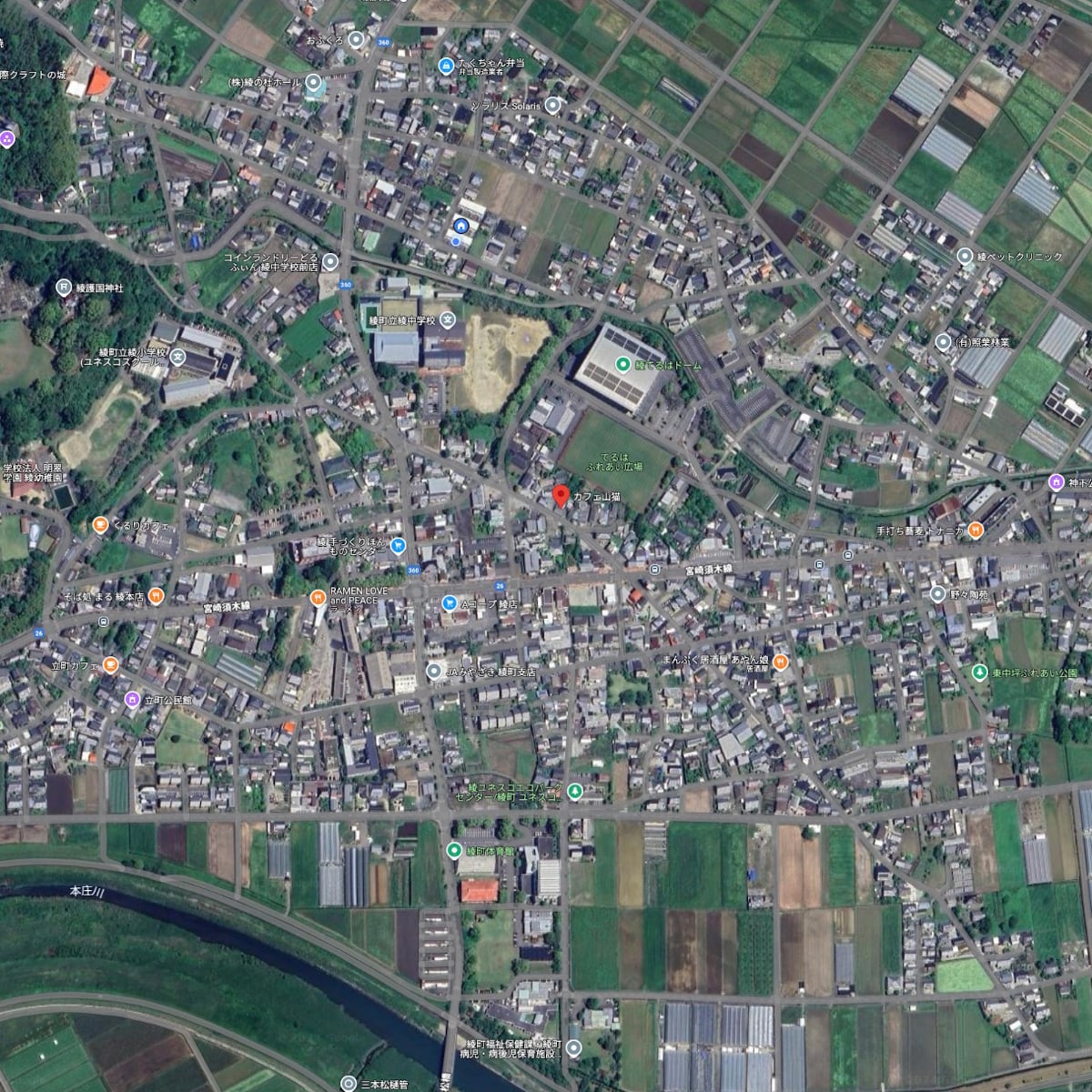 半径200mの地図